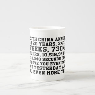 Caneca De Porcelana Mug de aniversário de 20 China