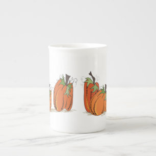 Caneca De Porcelana Mug De Café De Abóbora