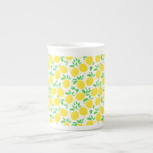 Caneca De Porcelana Mug de limões amarelos