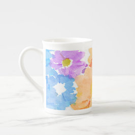 Caneca De Porcelana Mug floral floral chinês multicolor