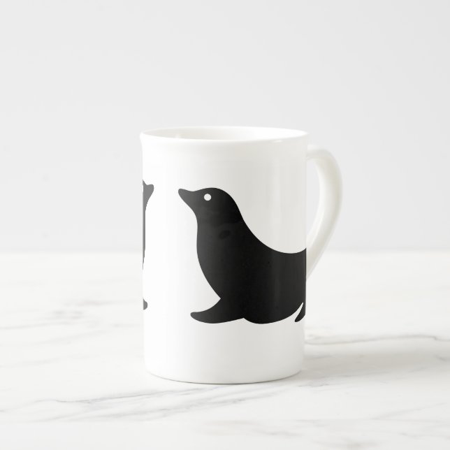 Caneca De Porcelana Mug - Silhueta de focas (Frente Esquerda)