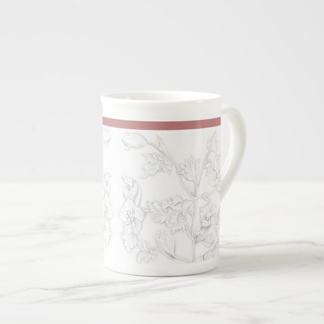 Caneca De Porcelana Mughal Design on a Bone China Mug (Frente Esquerda)
