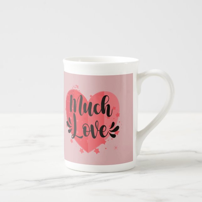 Caneca De Porcelana Muito Amor, Grande Coração (Direita)