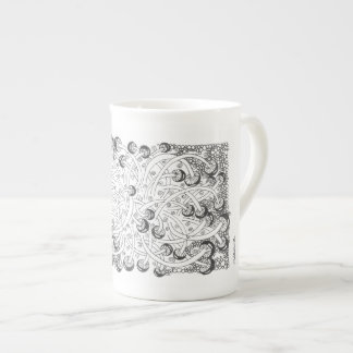Caneca De Porcelana Mushroom design abstrato "Roundtoits"