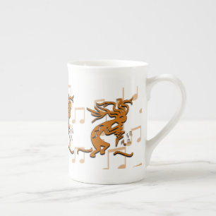Caneca De Porcelana Músico adequado de Kokopelli do revestimento com