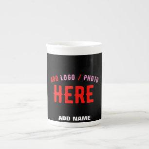 CANECA DE PORCELANA NA MODA MODERNO PERSONALIZÁVEL NEGRO VERIFICADO CO