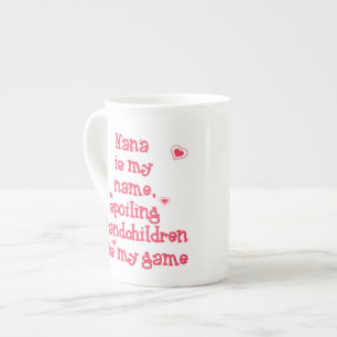 Caneca De Porcelana Nana é meu nome, zombando dos netos