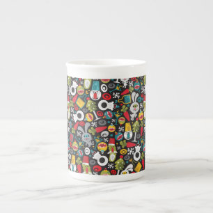 Caneca De Porcelana Natal feio e Feliz ano novo