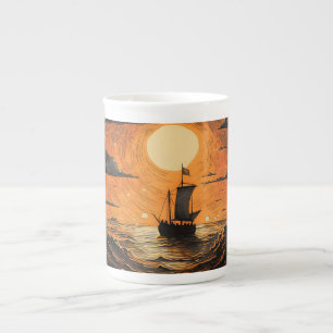 Caneca De Porcelana Navegação à noite