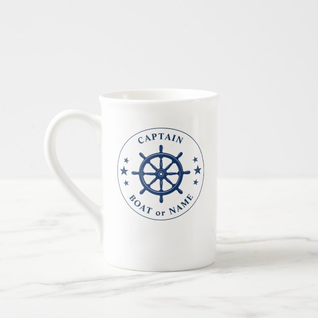 Caneca De Porcelana Navios Náuticos Estrelas de Helm Roda Estrelas de  (Esquerda)