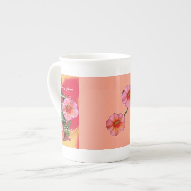 Caneca De Porcelana Nenhuma desculpa para maldizer como uma senhora (Frente Esquerda)