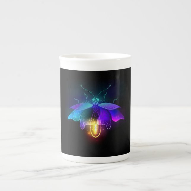 Caneca De Porcelana Neon Firefly a preto (Frente)