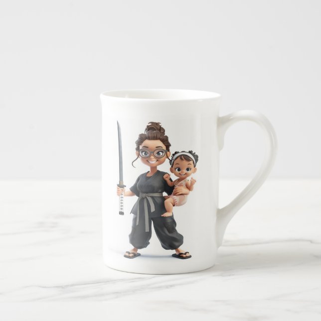 Caneca De Porcelana Ninja Mãe (Direita)