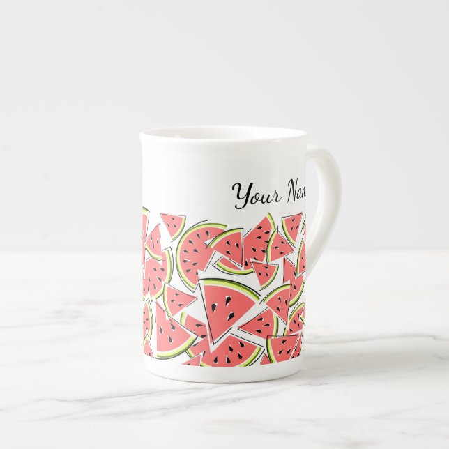 Caneca De Porcelana Nome da melancia (Frente Esquerda)