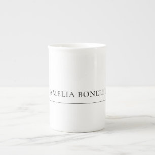 Caneca De Porcelana Nome Próprio da Planilha Profissional Minimalista