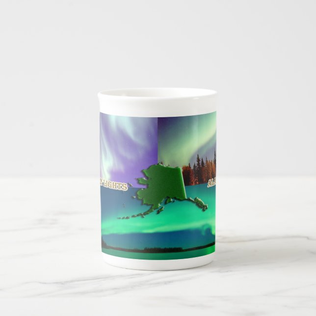 Caneca De Porcelana Nortes do Alasca Collage (Frente)