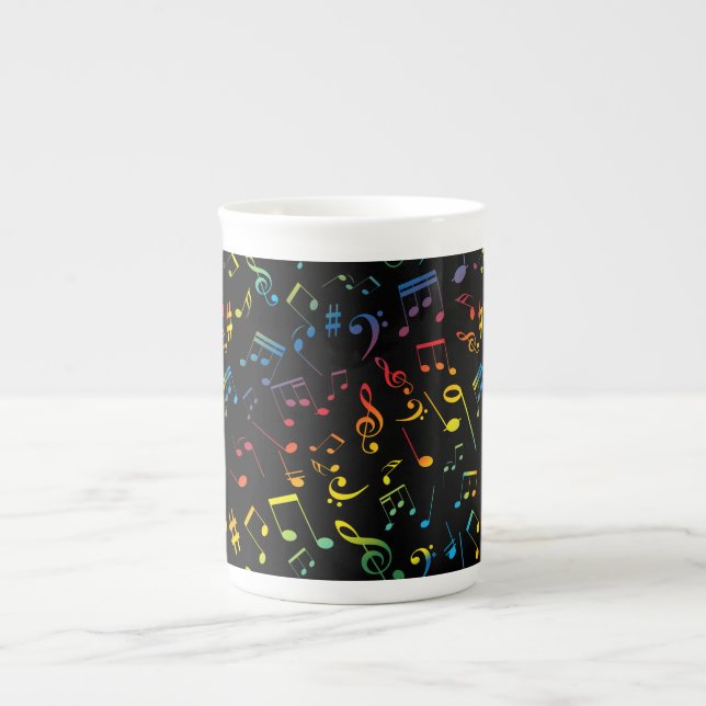 Caneca De Porcelana Notas Musicais 5 (Frente)