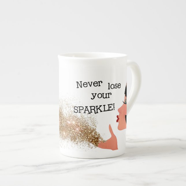 Caneca De Porcelana "Nunca Perder O SPARKLE!" DIVA Mug (Frente Esquerda)