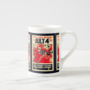 Caneca De Porcelana O 142º Aniversário do Tio Sam