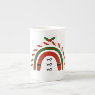 Caneca De Porcelana O Arco-Íris de Natal Deixou nevar a CHINA