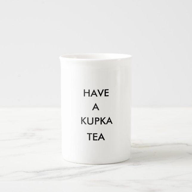 Caneca De Porcelana O copo de chá de Kupka dos meios do frenesi (Frente)