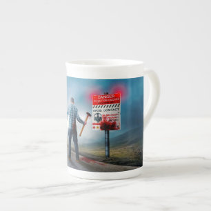 Caneca De Porcelana O feliz Dia das Bruxas de SlipperyJoe brilha zumbi