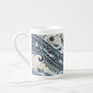 Caneca De Porcelana O Home Studio Indigo Bloom