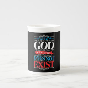 Caneca De Porcelana O Que Deus Não Pode Fazer Não Existe Mug Especialm