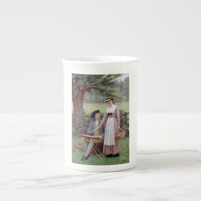 Caneca De Porcelana O Senhor de Burleigh e sua Senhora (Frente)