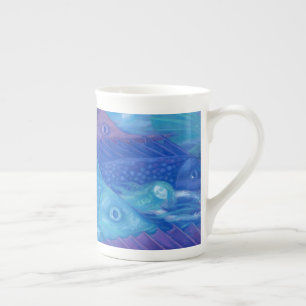 Caneca De Porcelana Ocean Nomads, Sereias De Arte De Fantasia Náutica