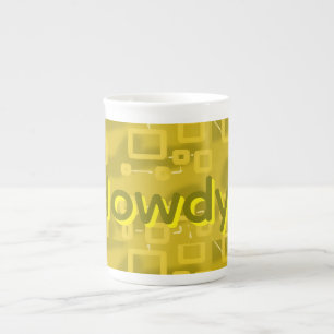 Caneca De Porcelana Olá Geométrico