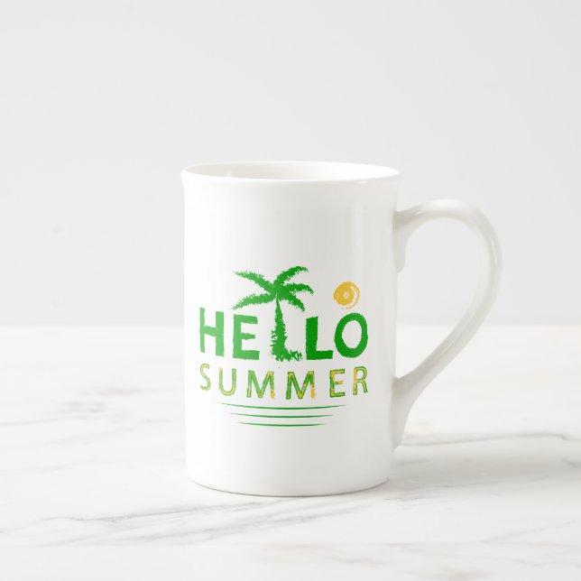 Caneca De Porcelana Olá Summer (Direita)