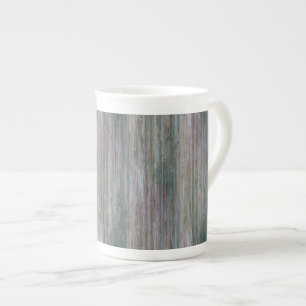 Caneca De Porcelana olhar de madeira de bambu Tempo-batido da grão