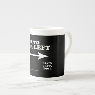 Caneca De Porcelana Olhe para a esquerda SlipperyJoe's espesso ce geom