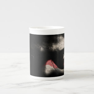 Caneca De Porcelana Olhos Negros