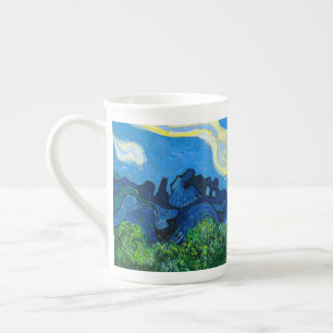 Caneca De Porcelana Oliveiras de Van Gogh numa Paisagem Montanhosa