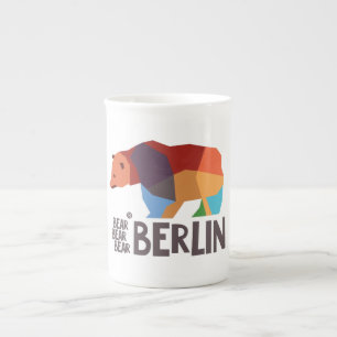 Caneca De Porcelana Originais 008 de Berlim do urso do urso do urso