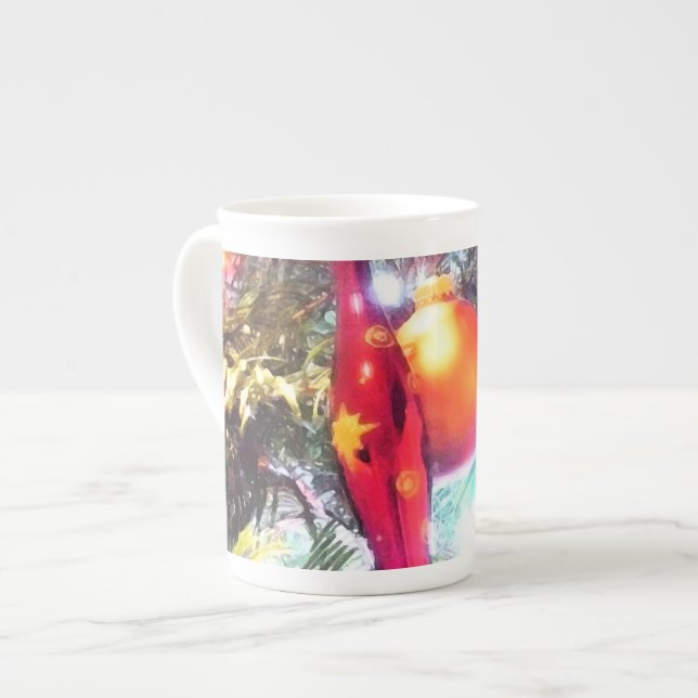 Caneca De Porcelana Ornamentos Iluminantes (Frente Esquerda)