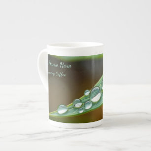 Caneca De Porcelana Orvalho Fresco da Manhã Detalhe Macro Personalizad