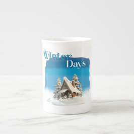 Caneca De Porcelana Os Dias De Inverno Dezembro Natal 