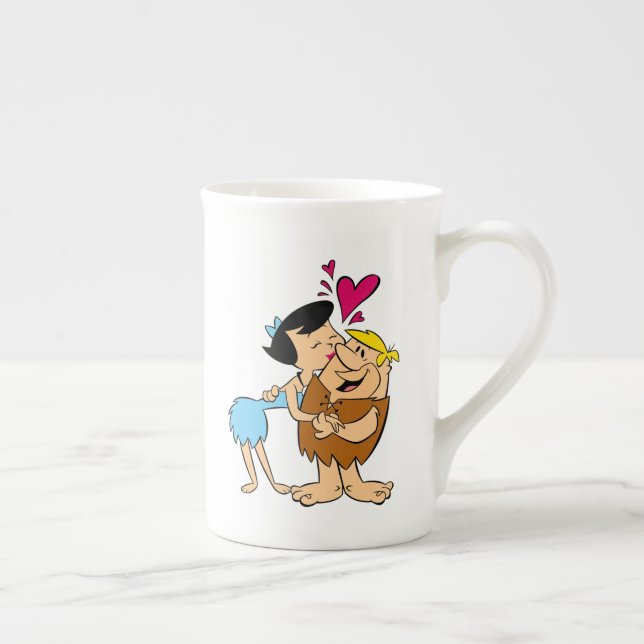 Caneca De Porcelana Os Flintstones | Betty Kissing Barney (Direita)