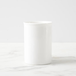 Caneca de Porcelana Óssea Arte Abstrata Preto Bran