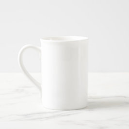 Caneca de Porcelana Óssea Arte Abstrata Preto Bran