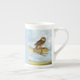 Caneca De Porcelana Osso China da coruja