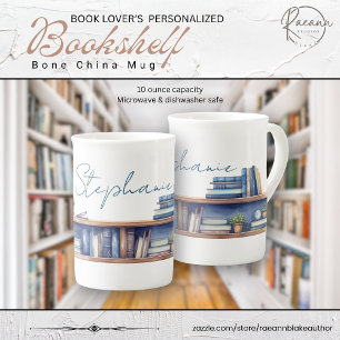 Caneca de Porcelana Ossos Personalizada Prateleira