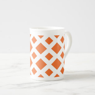 Caneca De Porcelana Ouros Laranja em Branco