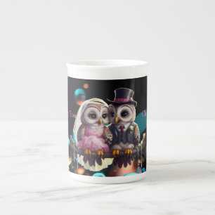 Caneca De Porcelana Owl Wedding Personalizado