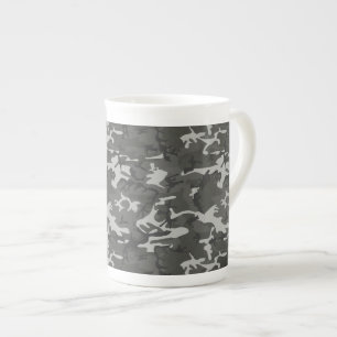 Caneca De Porcelana Padrão de Camuflagem de cinzas, Padrão Militar, Ex