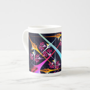 Caneca De Porcelana Padrão de cor de Abstrato de arte moderna, cor-de-