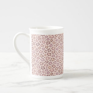 Caneca De Porcelana Padrão de leopardo feminino